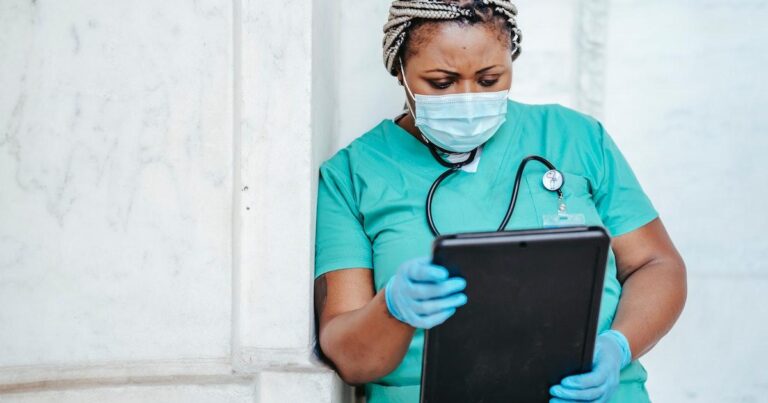 Charge nurse in a hospital
