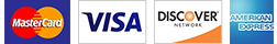 Accepted payment methods: Mastercard, Visa, Discover, American Express